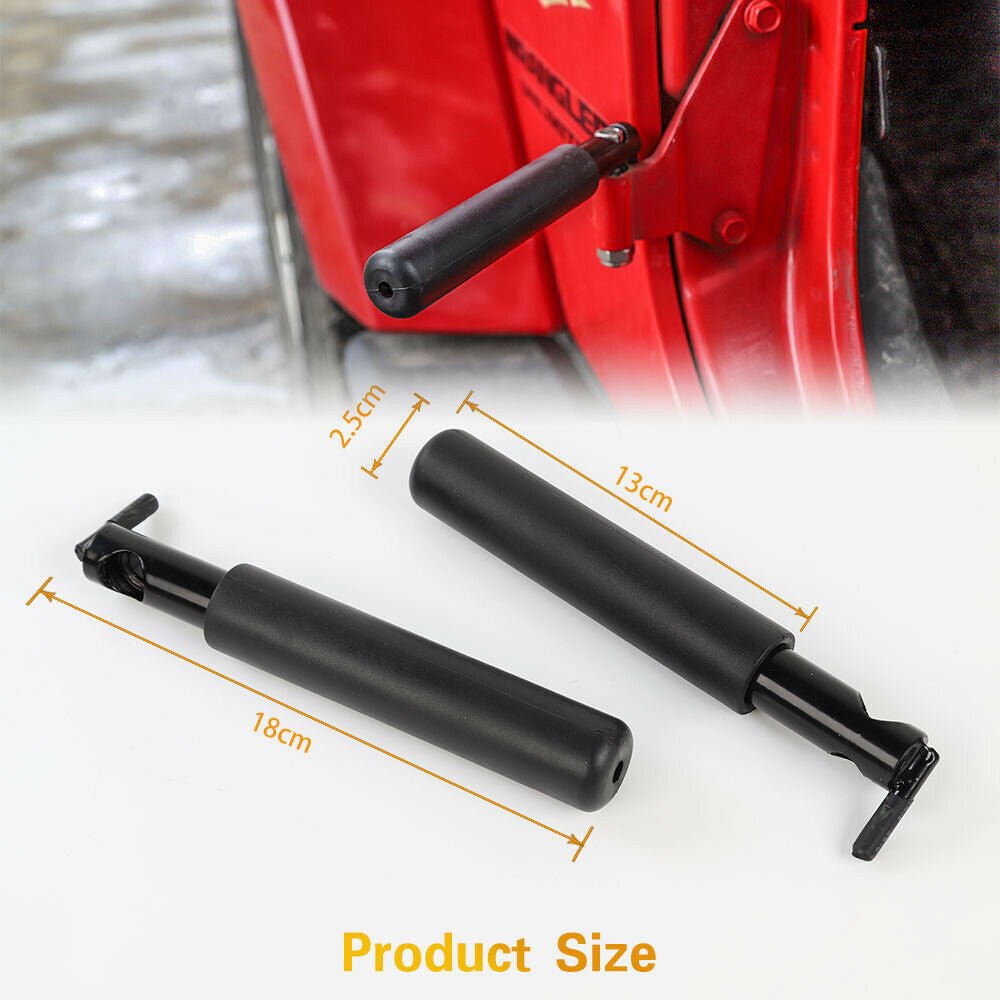 Foot Pegs for Jeep Wrangler JK and JKU 2007 - 2018 Black - GENSSI Exterior Part