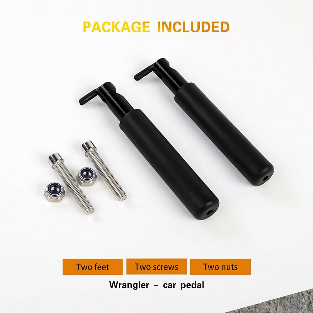 Foot Pegs for Jeep Wrangler JK and JKU 2007 - 2018 Black - GENSSI Exterior Part