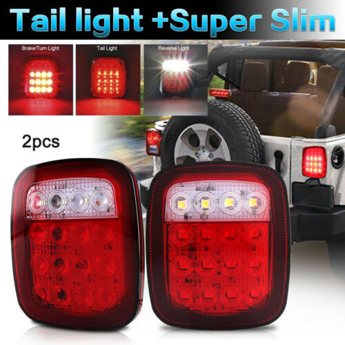 Flat Back LED Tail Lights Turn Signal for jeep Wrangler CJ YJ TJ JK Rubicon 1976-2006 Lighting