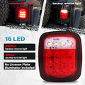 Flat Back LED Tail Lights Turn Signal for jeep Wrangler CJ YJ TJ JK Rubicon 1976-2006 Default Title Lighting