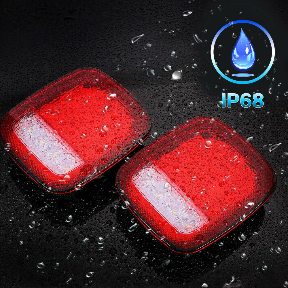 Flat Back LED Tail Lights Turn Signal for jeep Wrangler CJ YJ TJ JK Rubicon 1976-2006 Lighting