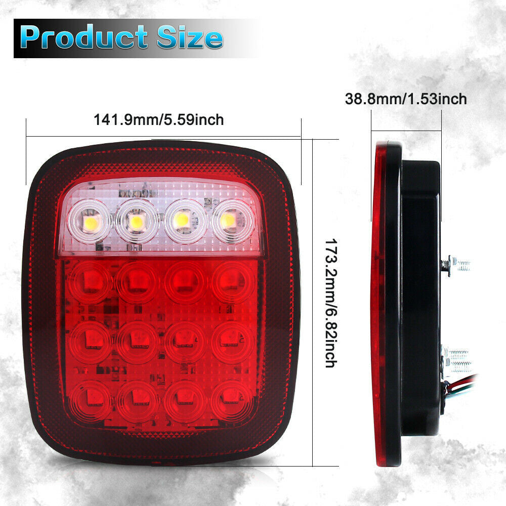 Flat Back LED Tail Lights Turn Signal for jeep Wrangler CJ YJ TJ JK Rubicon 1976-2006 Lighting