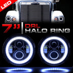 HALO Projector Black LED Headlights for Wrangler 1996 - 2018 - GENSSI Lighting