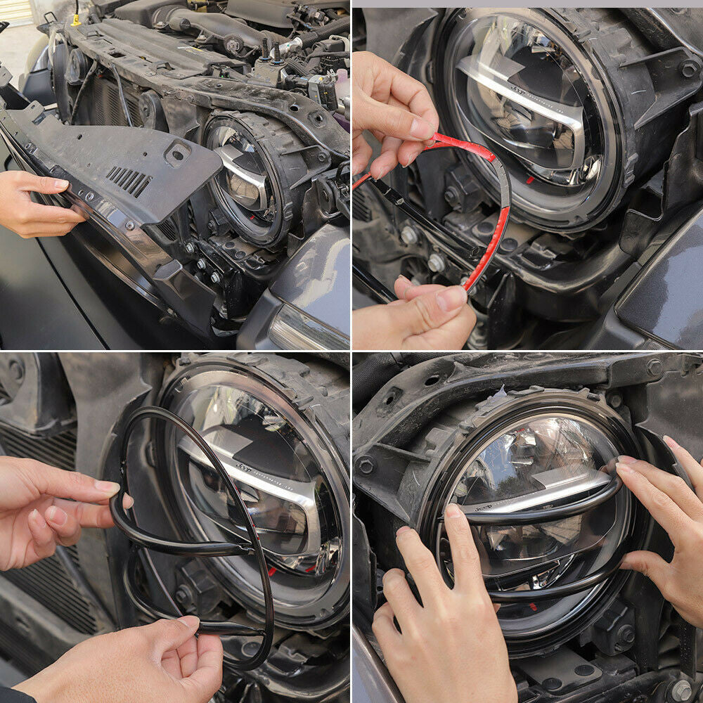 Front Headlight Lamp Guard Cover for Jeep Wrangler JL (2018 2023) Metal Black Lighting