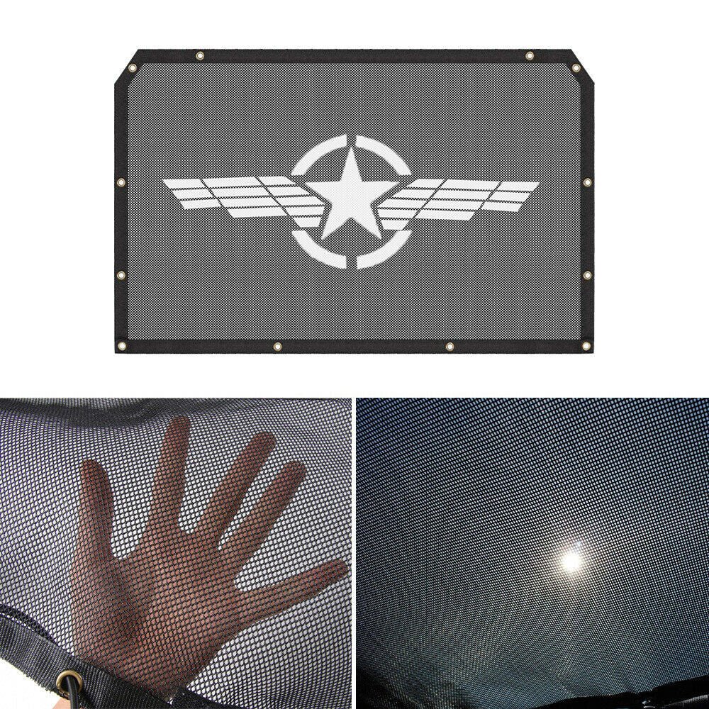 Front Mesh Bikini Top Cover UV Protection Sunshade Net For Jeep Wrangler JL 1pc - GENSSI Exterior Part
