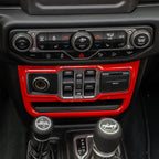 Full Set Interior Decoration Trim Kit for Jeep Wrangler JL 2018 - 2023 Red - GENSSI Interior Part