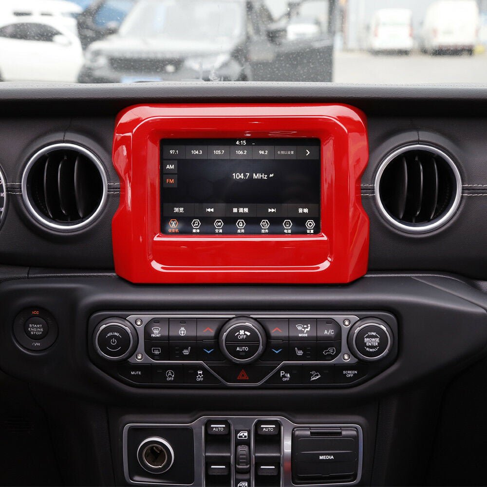 Full Set Interior Decoration Trim Kit for Jeep Wrangler JL 2018 - 2023 Red - GENSSI Interior Part