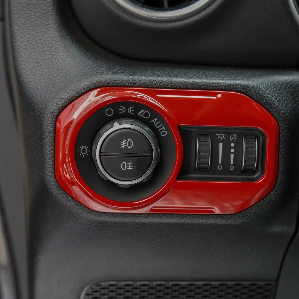 Full Set Interior Decoration Trim Kit for Jeep Wrangler JL 2018 - 2023 Red - GENSSI Interior Part