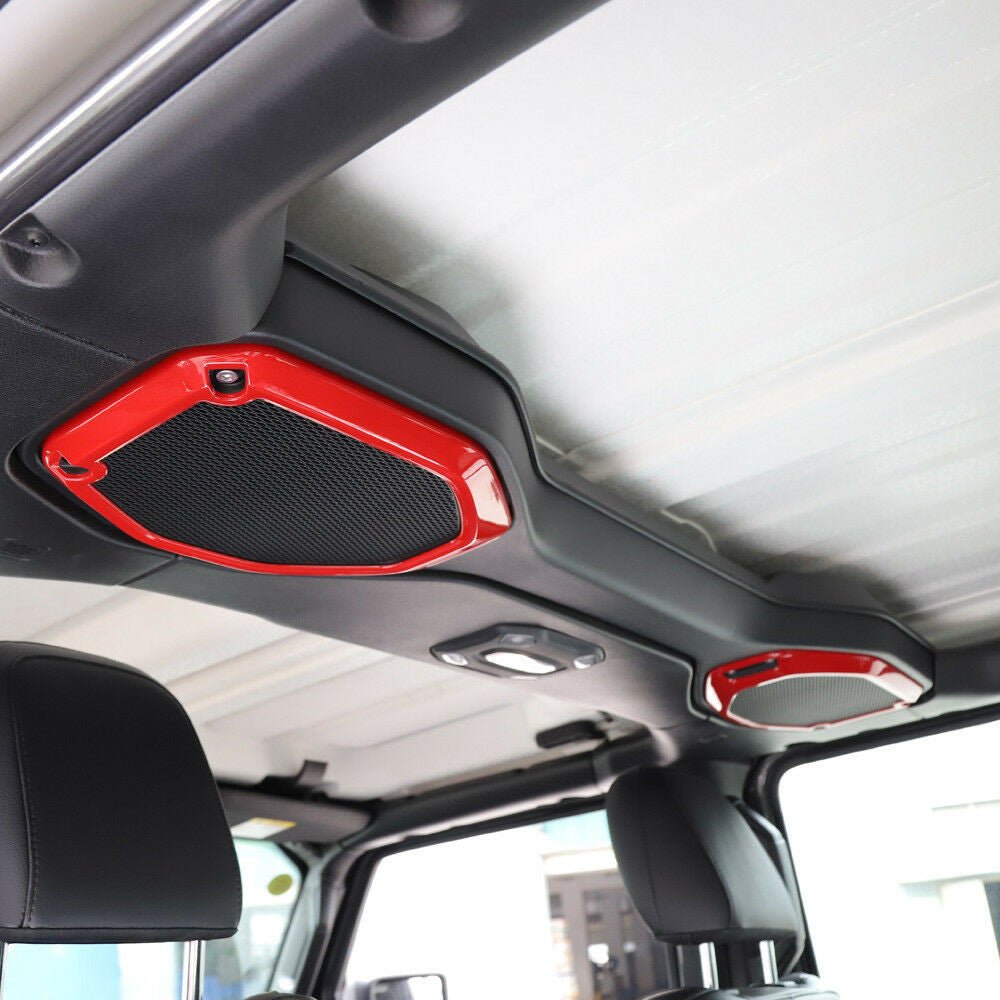 Full Set Interior Decoration Trim Kit for Jeep Wrangler JL 2018 - 2023 Red - GENSSI Interior Part