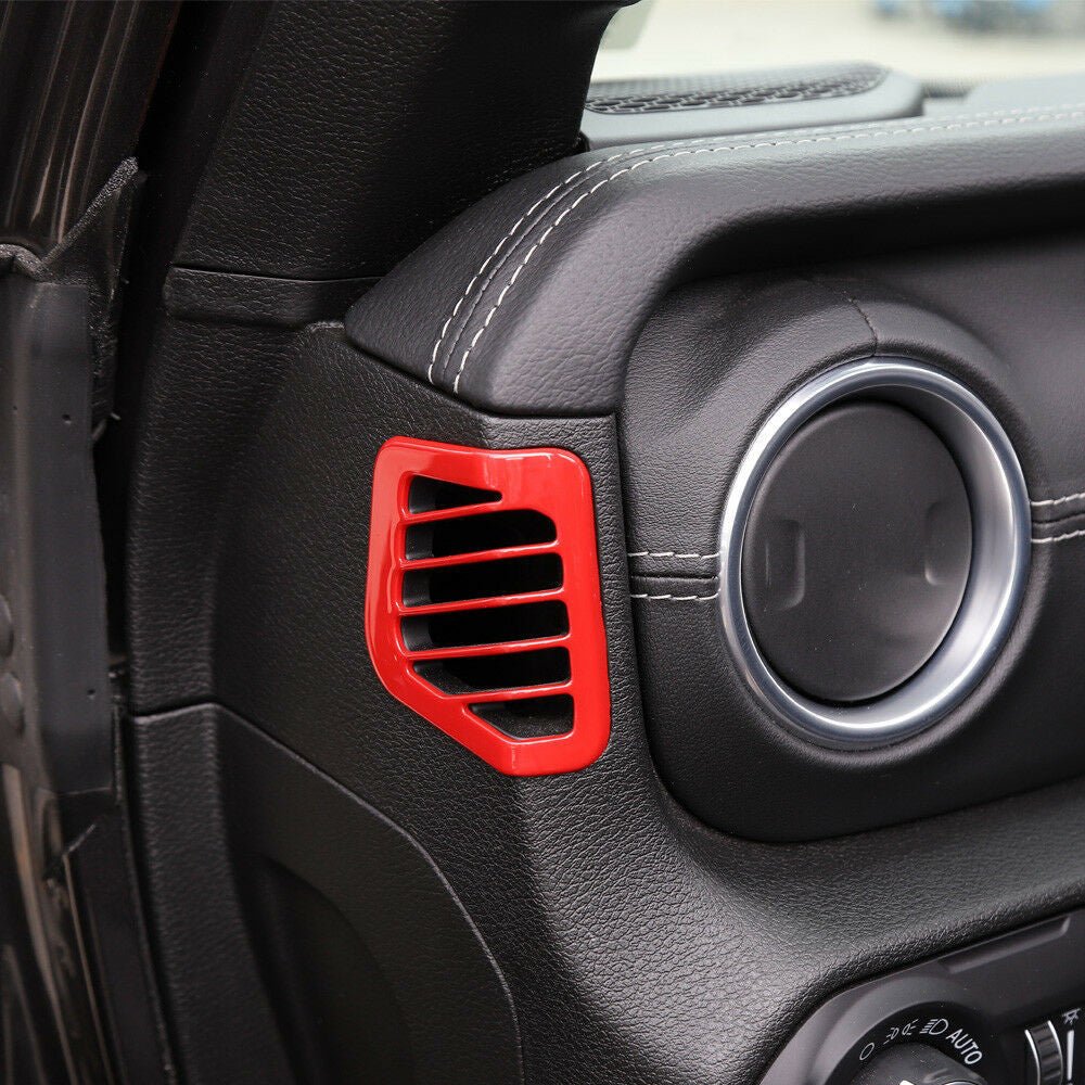 Full Set Interior Decoration Trim Kit for Jeep Wrangler JL 2018 - 2023 Red - GENSSI Interior Part