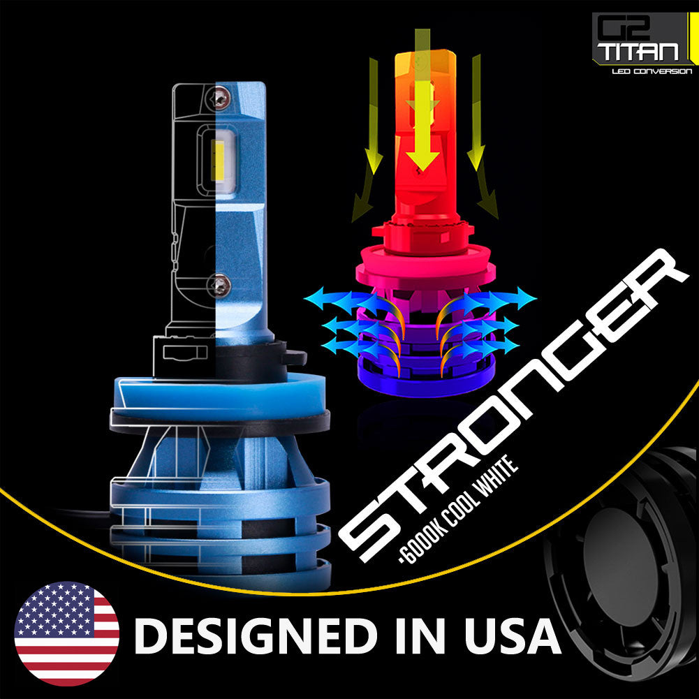 G2 Titan LED Headlight Conversion Kit Bulbs Lighting