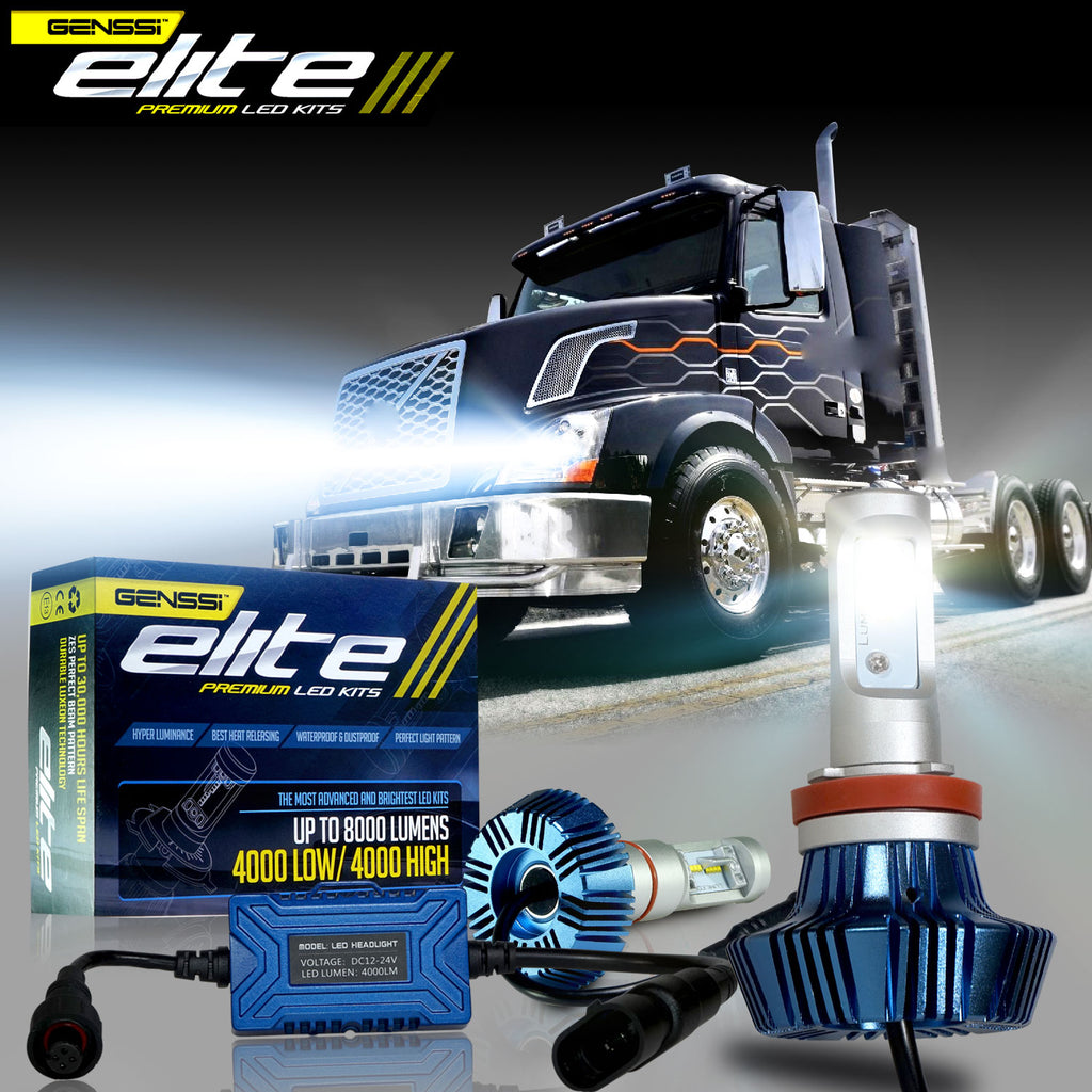 LED Conversion Kit Bulbs Low Beam Compatible with Volvo VT Series Trucks 800 830 880 - GENSSI Lighting