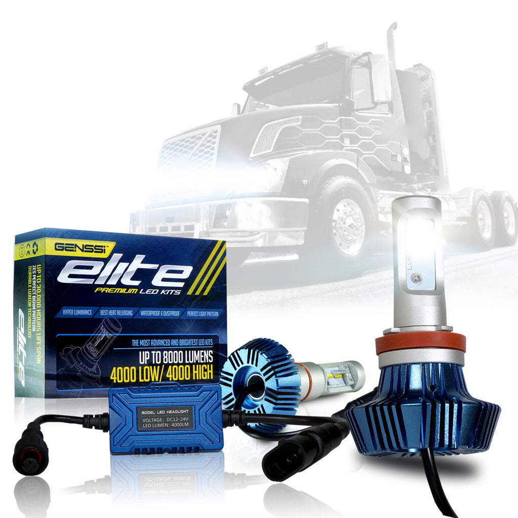 LED Conversion Kit Bulbs Low Beam Compatible with Volvo VT Series Trucks 800 830 880 - GENSSI Lighting