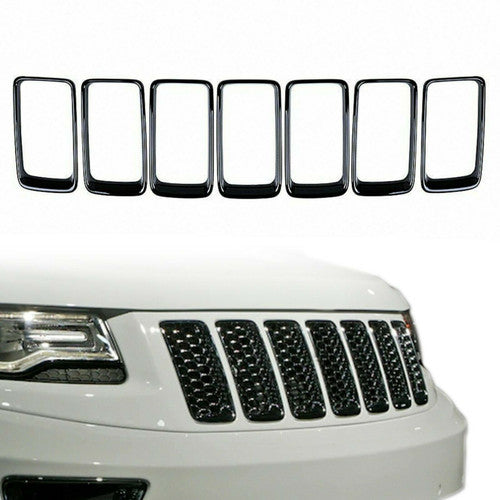 Gloss Black Grille Trim 7 Piece Ring Set for Jeep Grand Cherokee 2014-2016 Default Title Grille