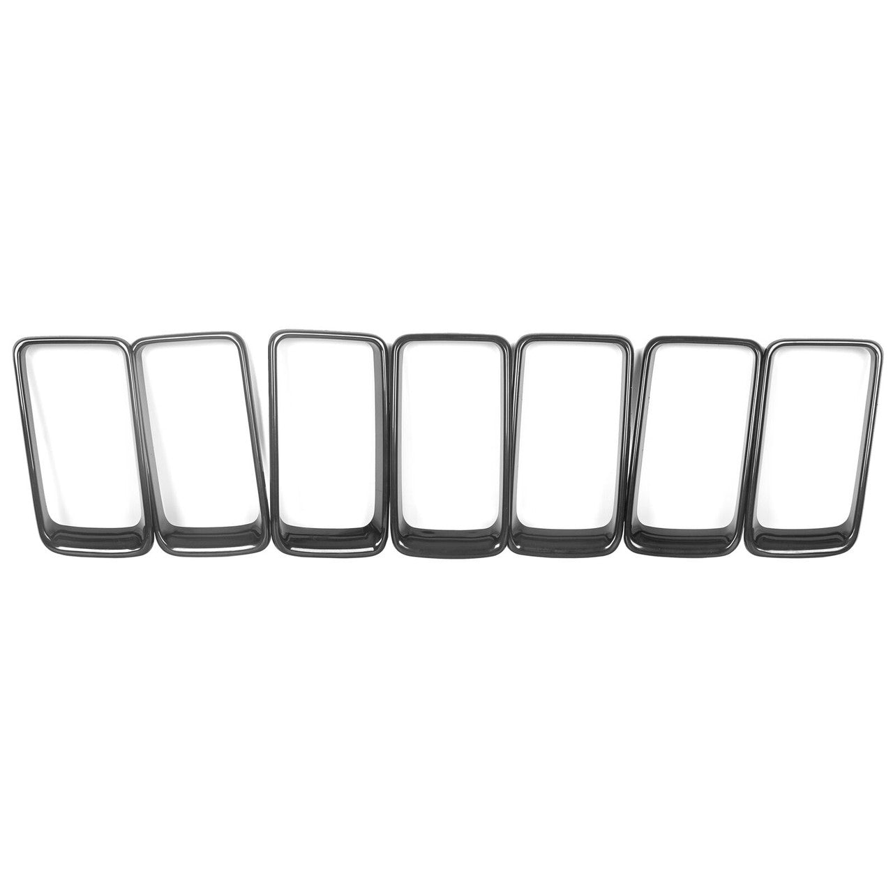 Gloss Black Grille Trim 7 Piece Ring Set for Jeep Grand Cherokee 2014-2016 Grille