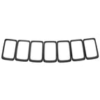 Gloss Black Grille Trim 7 Piece Ring Set for Jeep Grand Cherokee 2014 - 2016 - GENSSI Grille