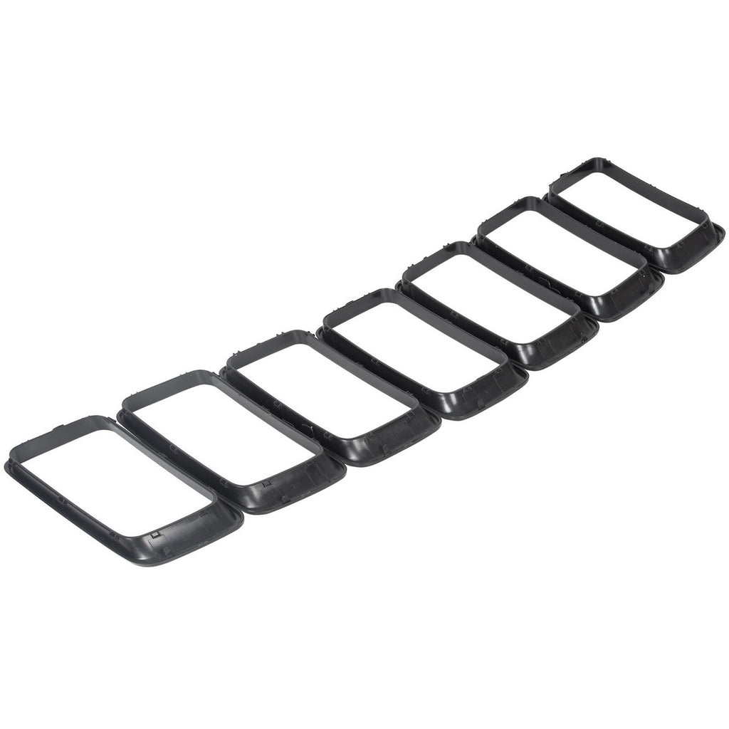 Gloss Black Grille Trim 7 Piece Ring Set for Jeep Grand Cherokee 2014-2016 Grille
