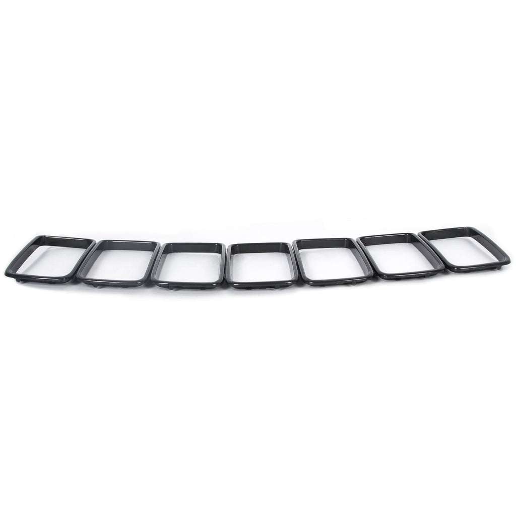 Gloss Black Grille Trim 7 Piece Ring Set for Jeep Grand Cherokee 2014-2016 Grille