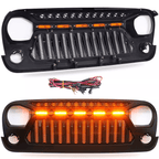 5 Amber LED Grille with Running Lights for Jeep Wrangler JK JKU 2007 - 2018 - GENSSI Grille