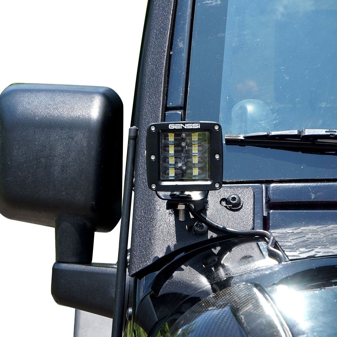 Four Row Cube Pod LED 3 Inches Auxiliary Lights Black (PAIR) - GENSSI Lighting