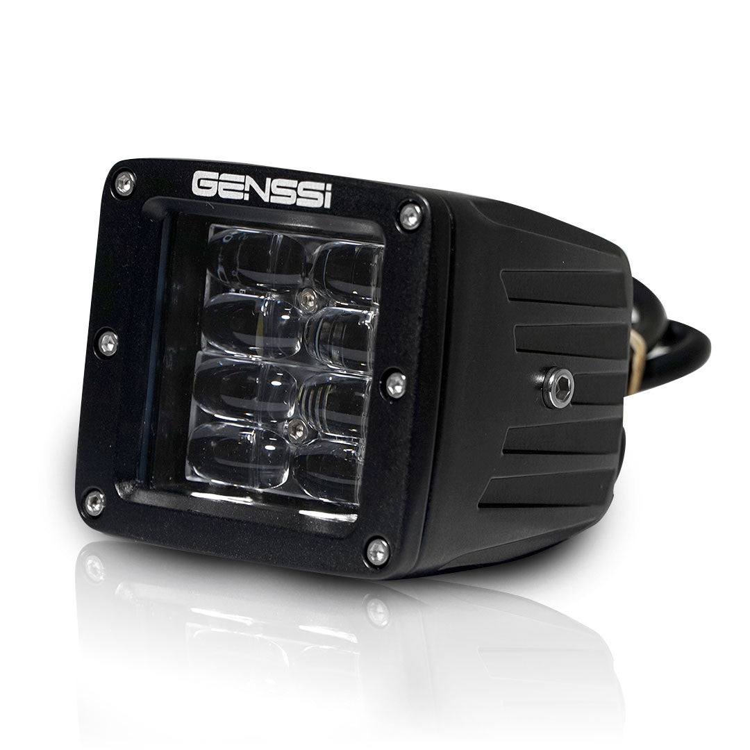 Four Row Cube Pod LED 3 Inches Auxiliary Lights Black (PAIR) - GENSSI Lighting