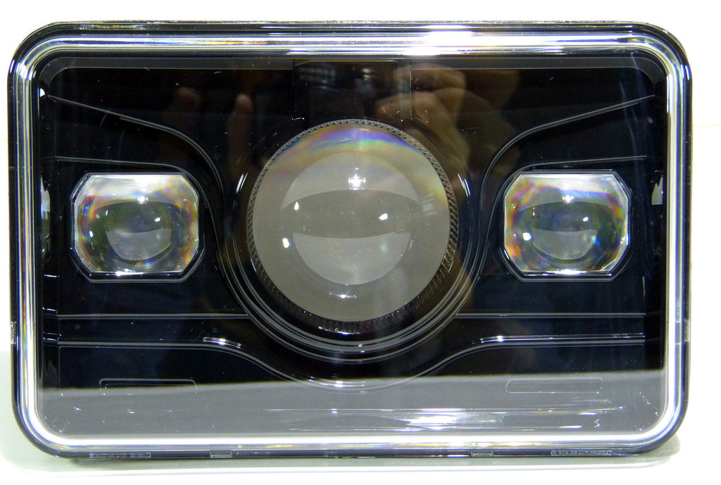 4x6 LED Projector Headlights H4651 H4652 H4656 H4666 H6545 Black Set Lighting
