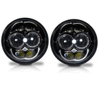 5.75 (5 3/4) Inch LED Black Projector Headlights Round DOT Set Default Title Lighting