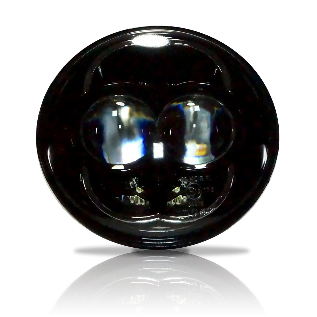 5.75 (5 3/4) Inch LED Black Projector Motorcycle Headlight Round DOT Lighting