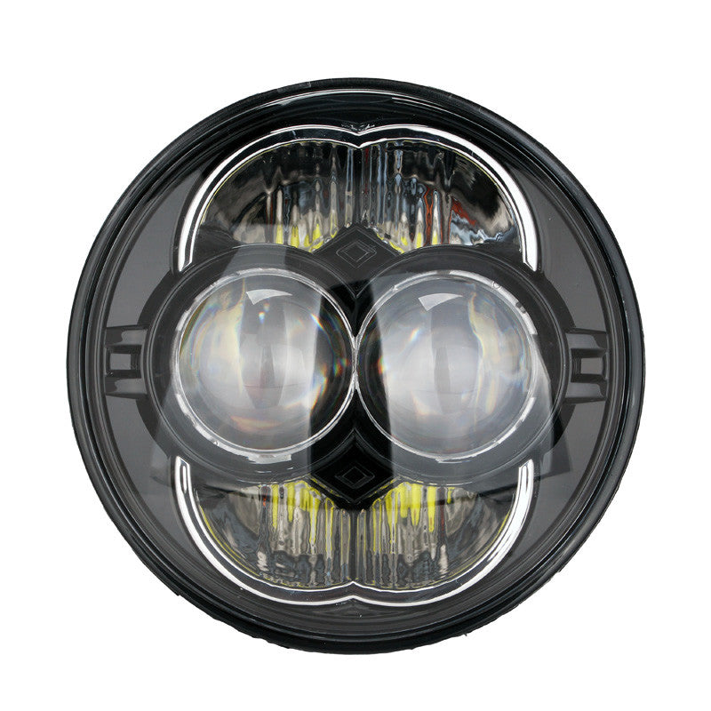 5.75 (5 3/4) Inch LED Black Projector Motorcycle Headlight Round DOT Lighting
