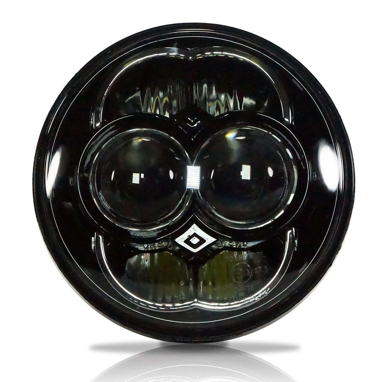 5.75 (5 3/4) Inch LED Black Projector Headlights Round DOT Set Lighting
