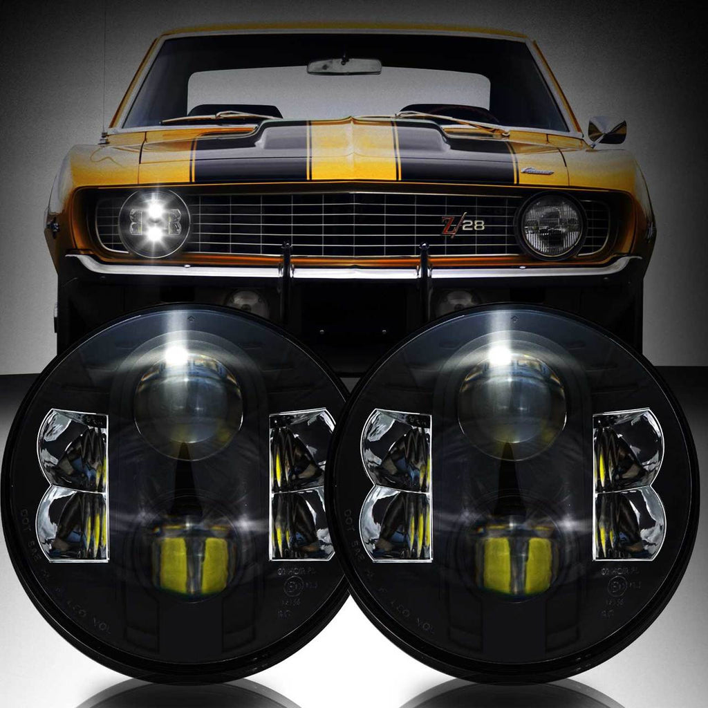 APOLLO Black Projector LED Headlights for Wrangler 1996-2018 Lighting