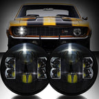 APOLLO Black Projector LED Headlights for Wrangler 1996 - 2018 - GENSSI Lighting