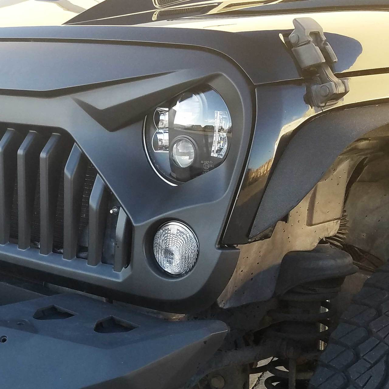 APOLLO Black Projector LED Headlights for Wrangler 1996-2018 Lighting