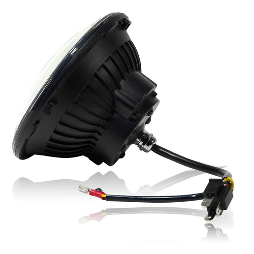 7 Inch Black Projector LED Motorcycle Headlight - GENSSI Lighting