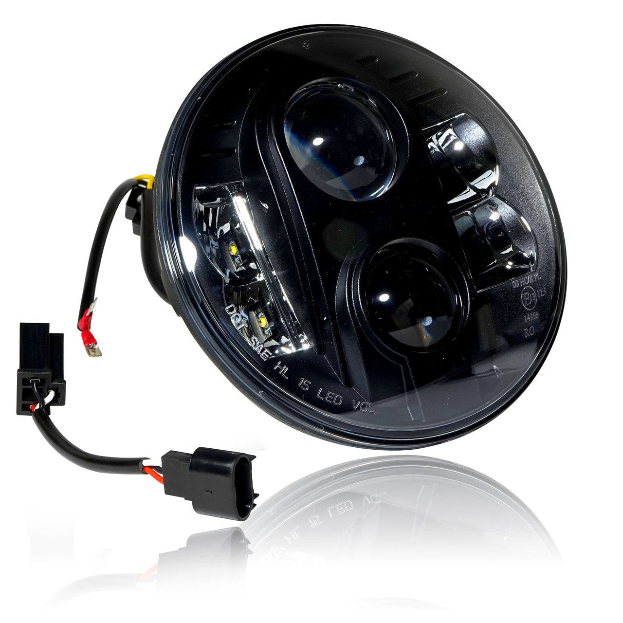 APOLLO Black Projector LED Headlights for Wrangler 1996-2018 Lighting