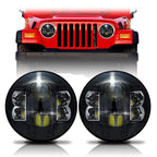 APOLLO Black Projector LED Headlights for Wrangler 1996 - 2018 - GENSSI Lighting