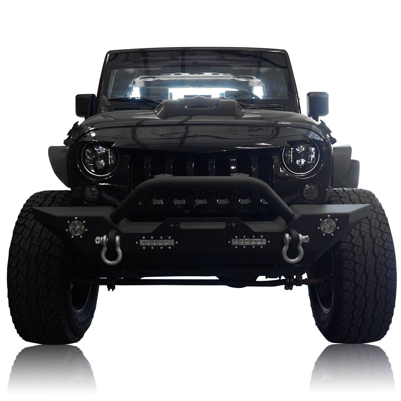 APOLLO Black Projector LED Headlights for Wrangler 1996-2018 Lighting