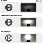 APOLLO Chrome Projector LED Headlights for Wrangler 1996 - 2018 - GENSSI Lighting