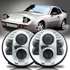 APOLLO Chrome Projector LED Headlights for Wrangler 1996 - 2018 - GENSSI Lighting