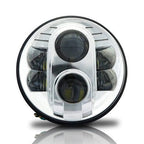 7 Inch Chrome Projector LED Motorcycle Headlight - GENSSI Lighting