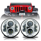 APOLLO Chrome Projector LED Headlights for Wrangler 1996 - 2018 - GENSSI Lighting