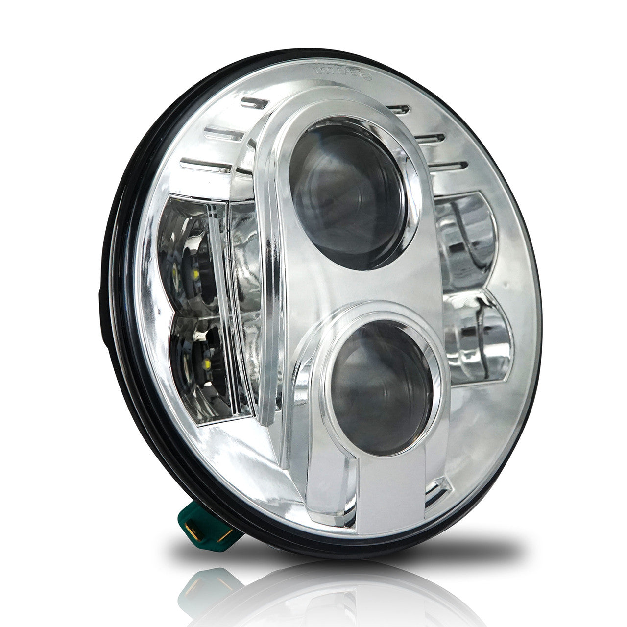 7 Inch Chrome Projector LED Motorcycle Headlight Lighting