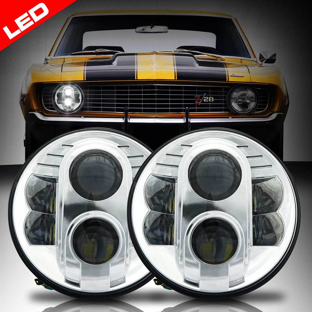 APOLLO Chrome Projector LED Headlights for Wrangler 1996-2018 Lighting