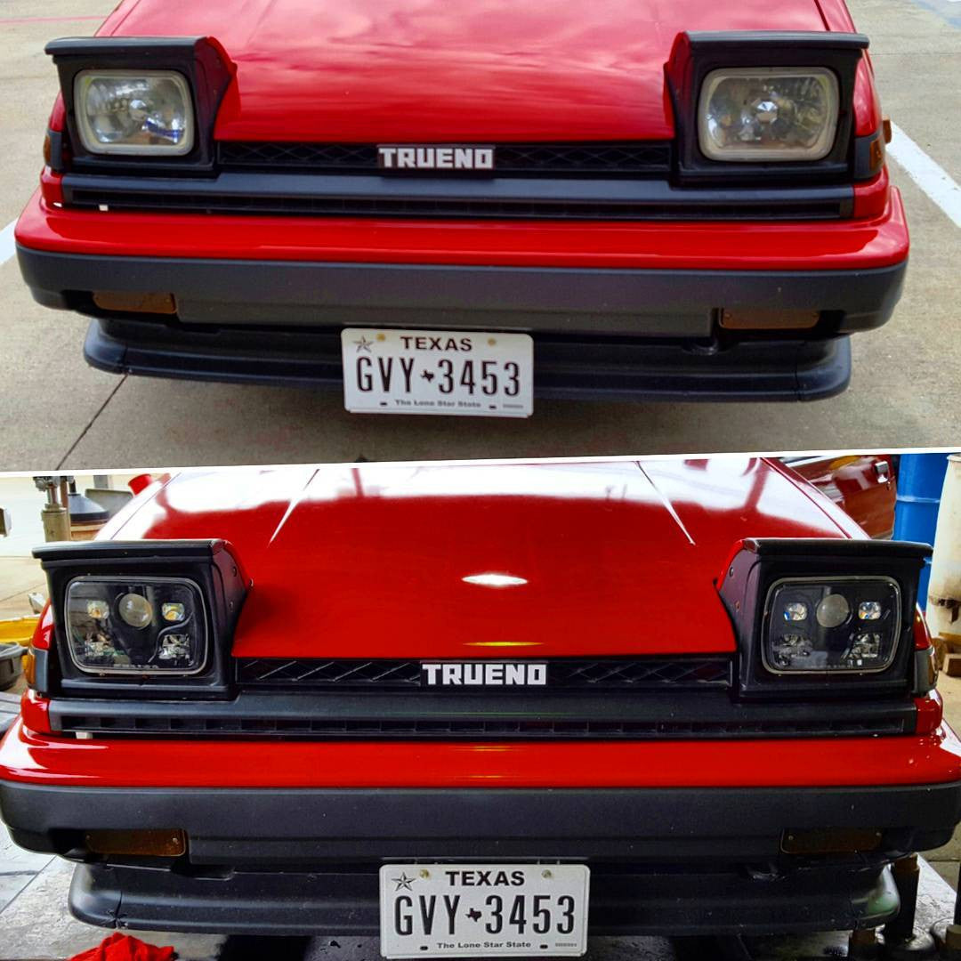 APOLLO LED Black Projector Headlights for XJ and YJ Lighting