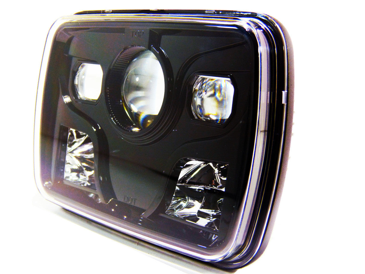 APOLLO LED Black Projector Headlights for XJ and YJ Lighting