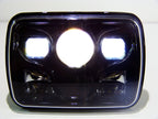 APOLLO LED Black Projector Headlights for XJ and YJ - GENSSI Lighting