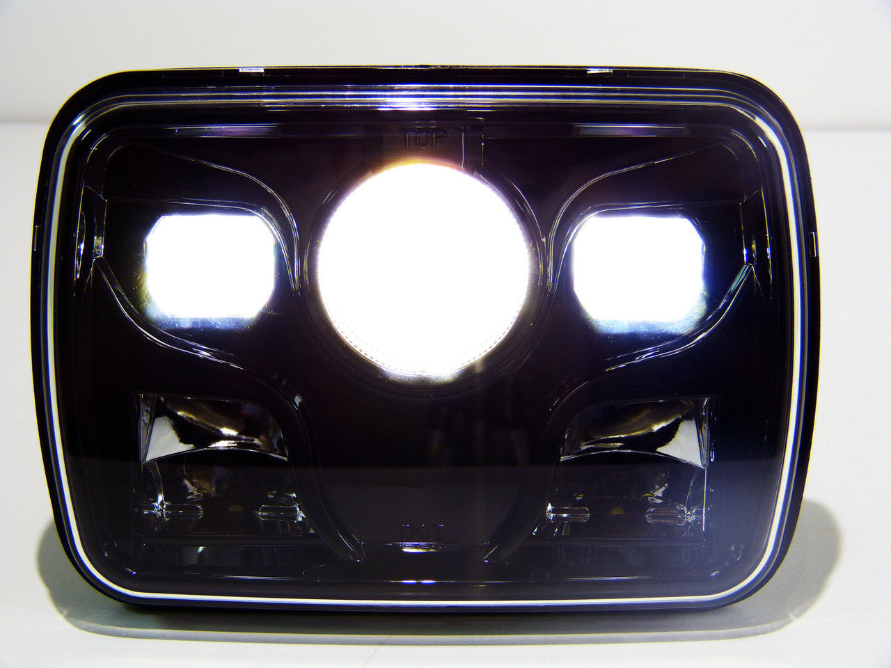 APOLLO LED Black Projector Headlights for XJ and YJ Lighting