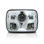 APOLLO LED Chrome Projector Headlights for XJ and YJ - GENSSI Lighting