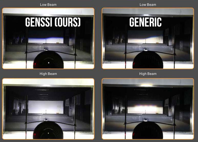 APOLLO LED Chrome Projector Headlights for XJ and YJ Lighting