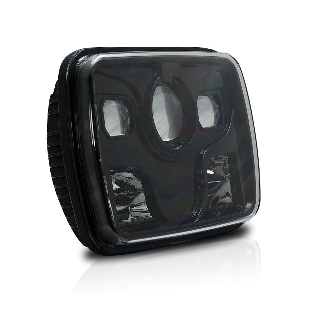 APOLLO LED Black Projector Headlights for XJ and YJ Lighting